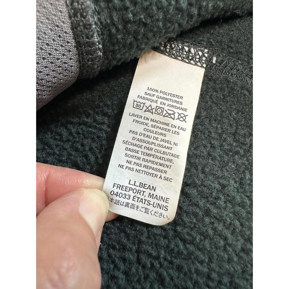 LL Bean LL Sweater Fleece Sherpa Hybrid Pullover L 1/4 Zip Red Green Colorblock - Picture 5 of 5